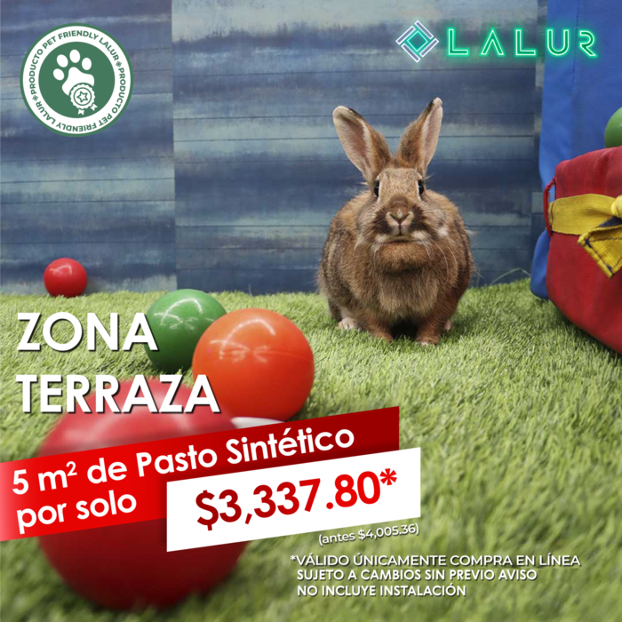 Paquete pasto sintético Zona Terraza 5m2