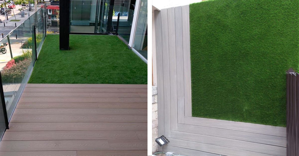 deck sintético en terraza y roof garden