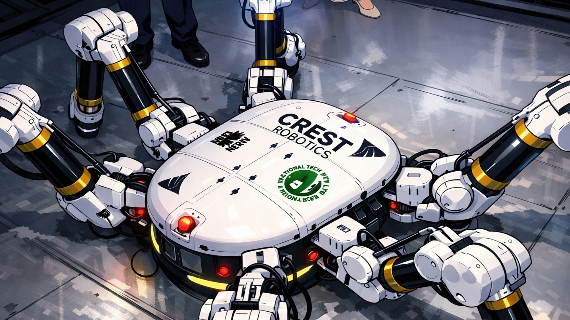 Robot de alta tecnología para la construcción de viviendas en sala metálica