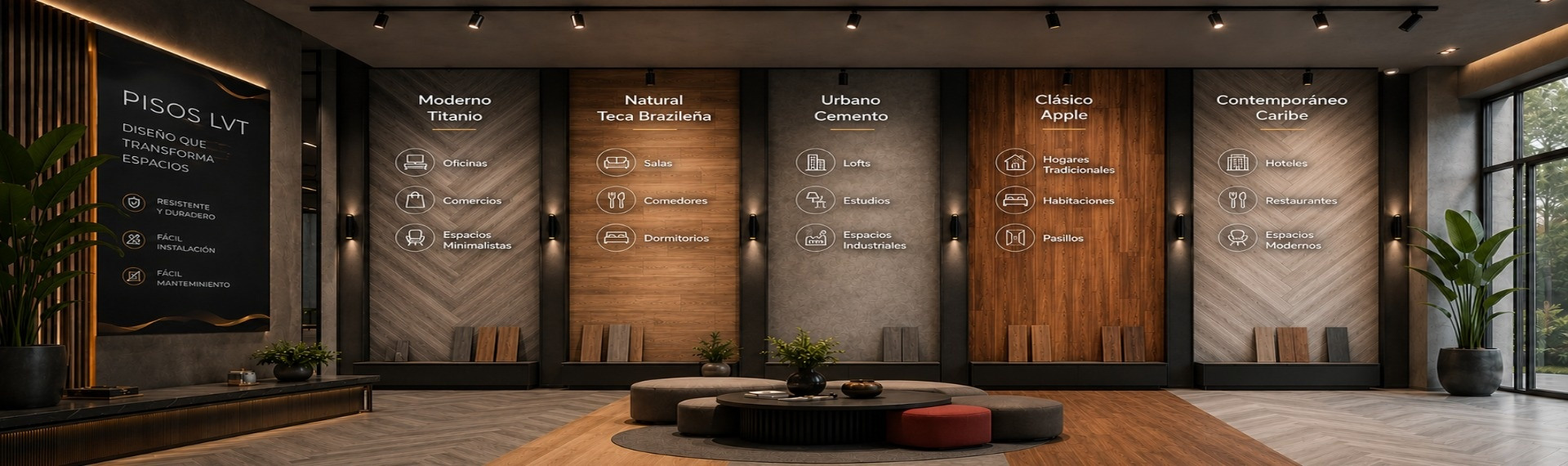 ¡Showroom LALUR abierto! ¡Conoce nuestra colección de piso vinílico LVT 3 mm!