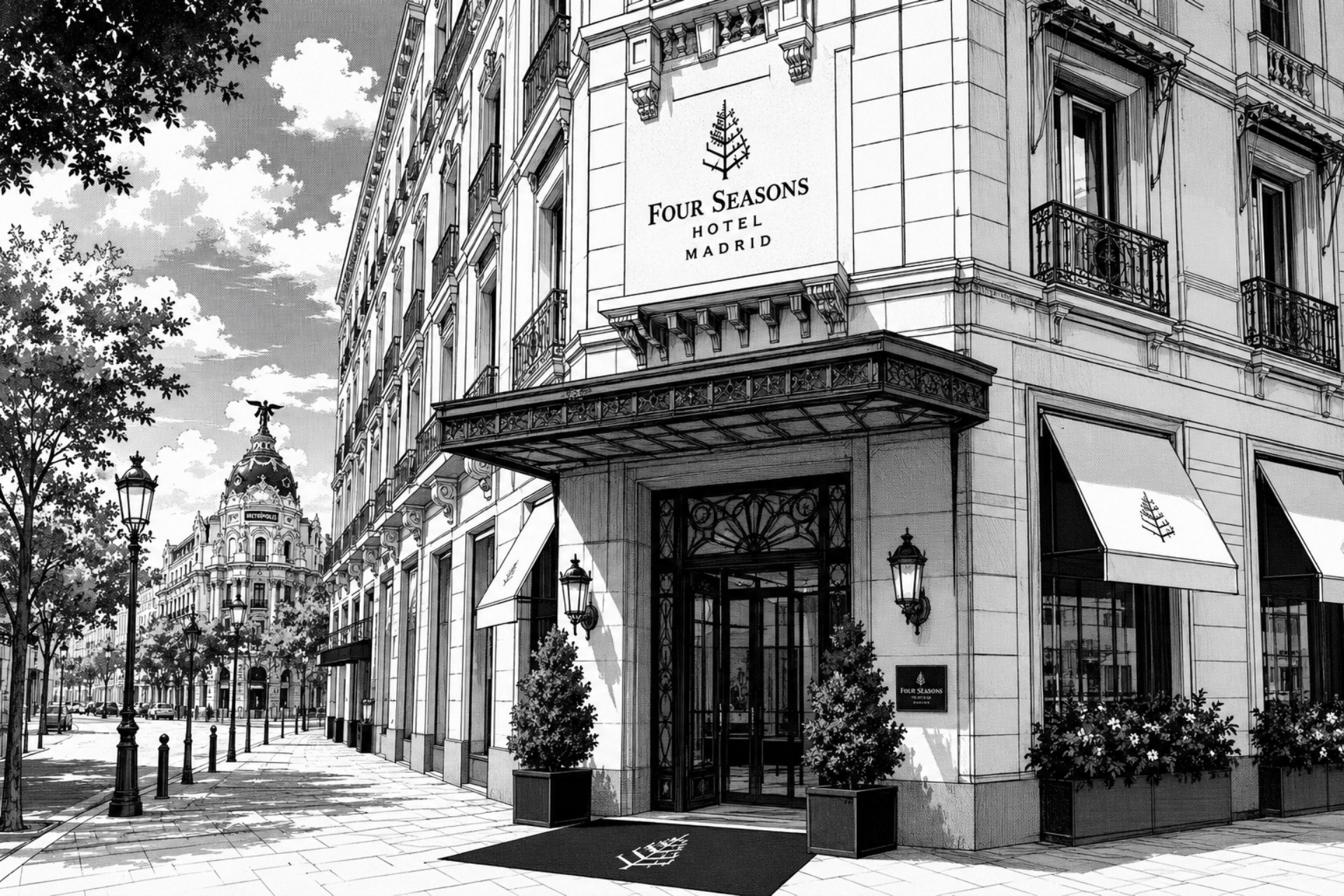 Una de las más grandes hazañas de Ricardo Barroso fue el diseño de interiores de los complejos habitacionales I y II del Four Seasons Hotel, Madrid