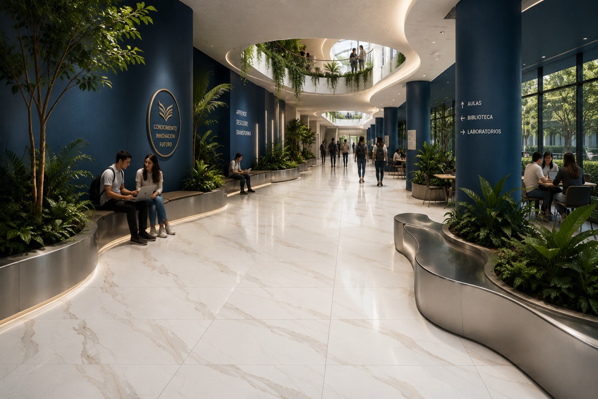 Proyecto con porcelanato gran formato
