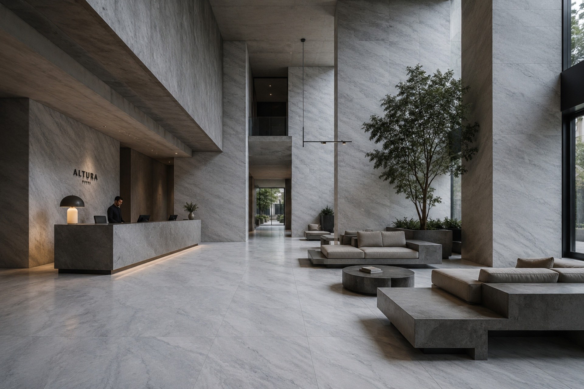 Proyecto con porcelanato gran formato