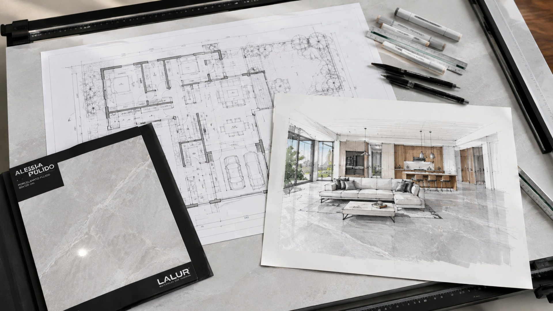 Descubre con qué estilo, texturas, materiales y paletas cromáticas el porcelanato 60x60 brillante de tu preferencia adquiere más vida para tu espacio