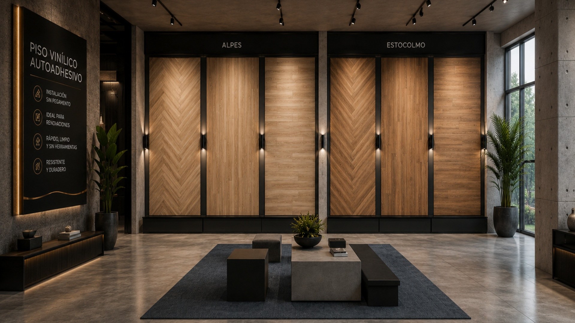 Showroom de piso vinílico autoadhesivo XL para interiores: conoce nuestros modelos