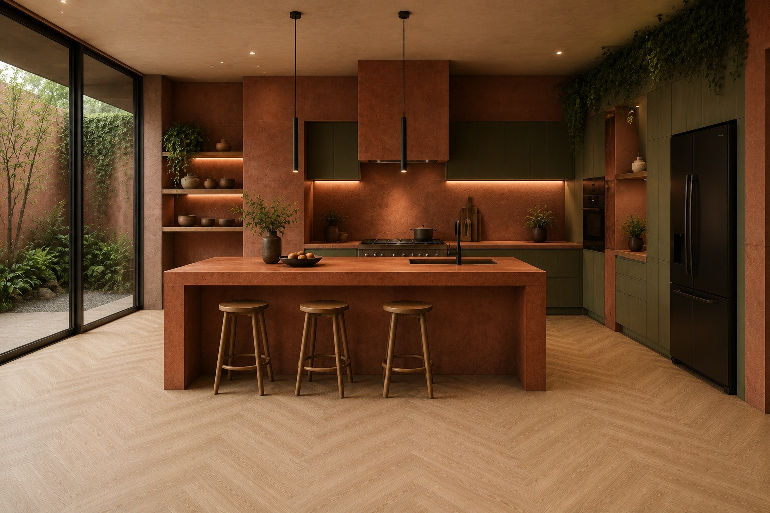 Cocina con piso Alpes