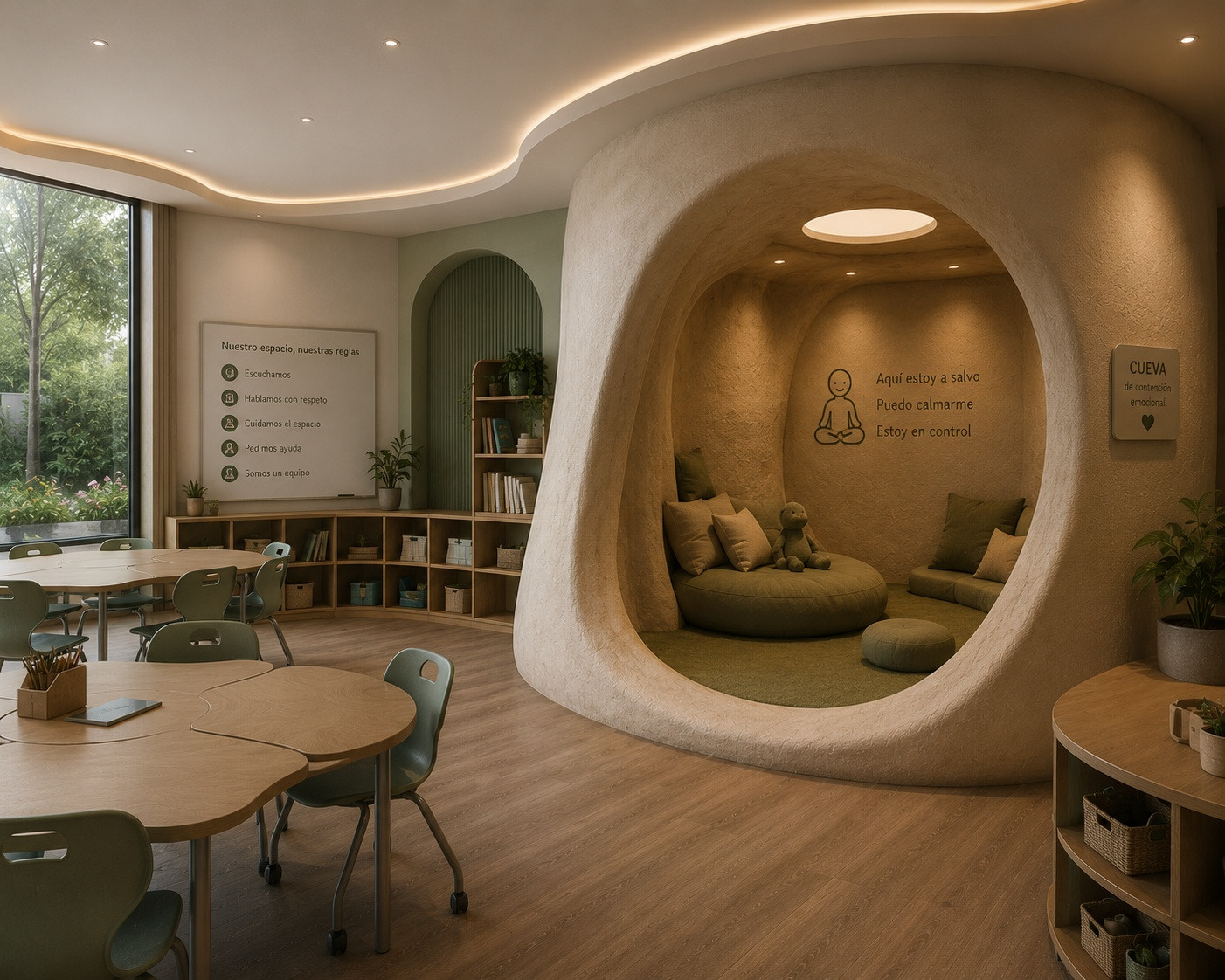 Cabina educativa con piso Alpes