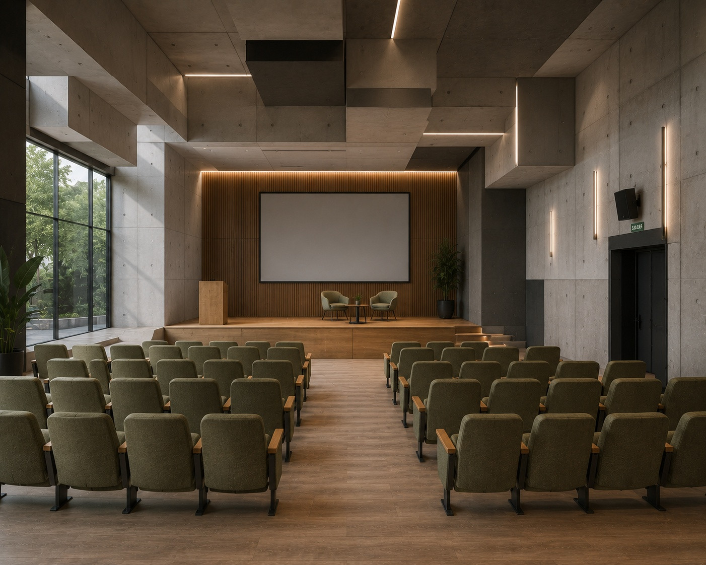 Auditorio con piso Alpes