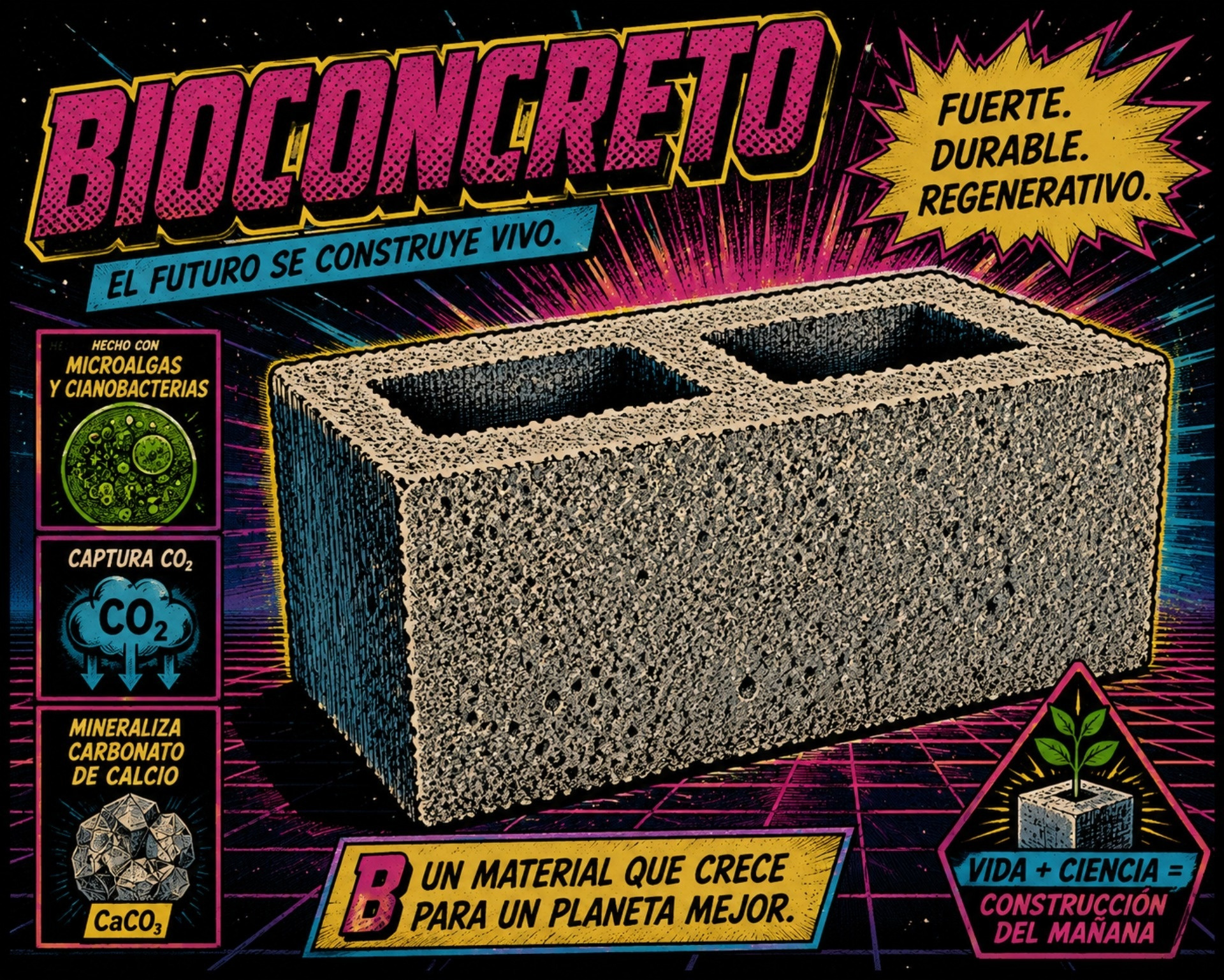 ProZero es un biobloque fabricado por Prometheus Materials para reducir el impacto ambiental