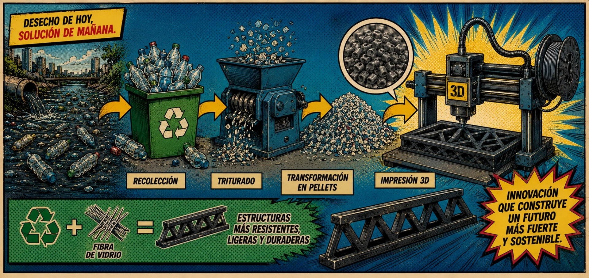 Quién diría que las botellas de PET servirían para crear estructuras arquitectónicas