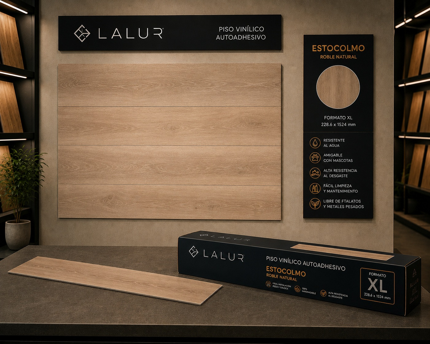 LVT Autoadherible XL Estocolmo para proyectos de interiorismo