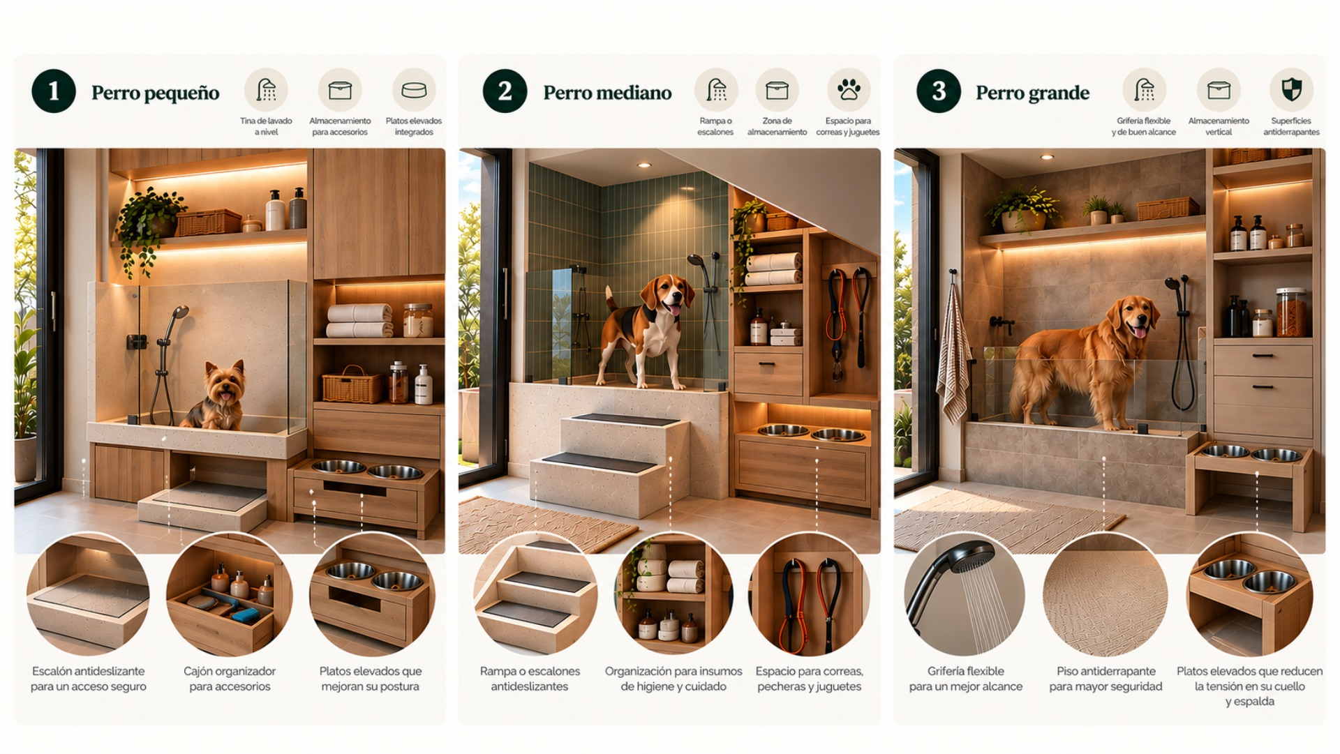 Un módulo de limpieza para las patas de tu mascota también puede dialogar con la atmósfera de tu hogar