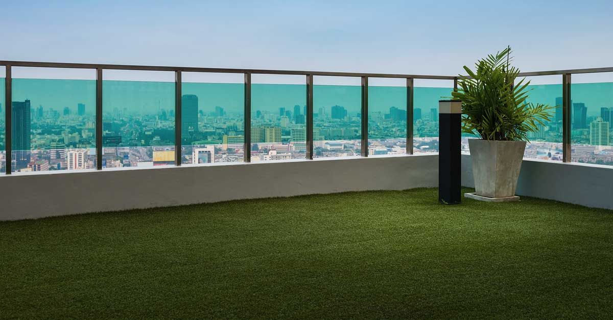 el pasto sintetico de Lalur es ideal para terrazas y balcones