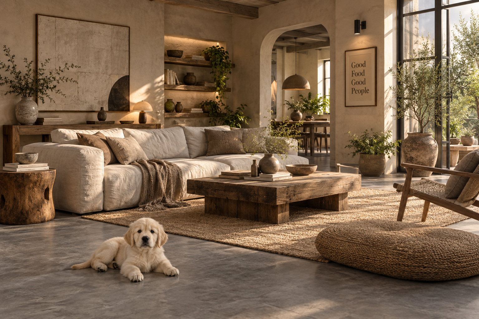 Piso vinílico LVT 3 mm Cemento de apariencia mineral para espacios contemporáneos