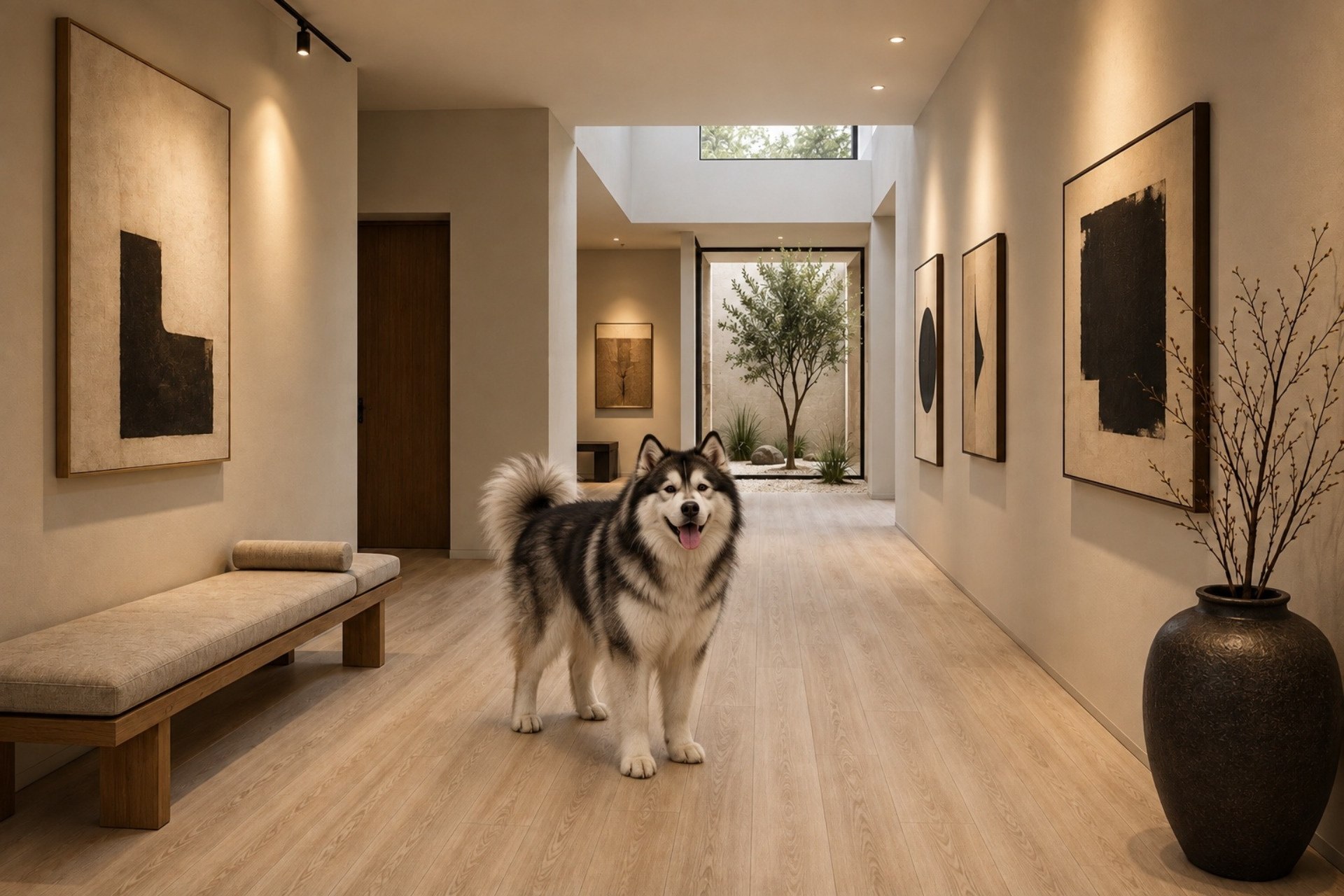 LVT autoadherible XL Alpes para hogares con mascotas